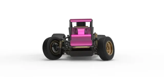 Dirt Silver Crown Car while turning Scale 1:25 — Image 7 of 30