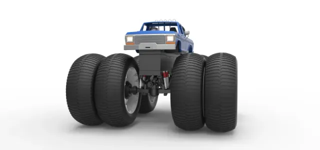 Diecast vintage Monster Truck with double wheels Scale 1:25 — Image 6 of 28