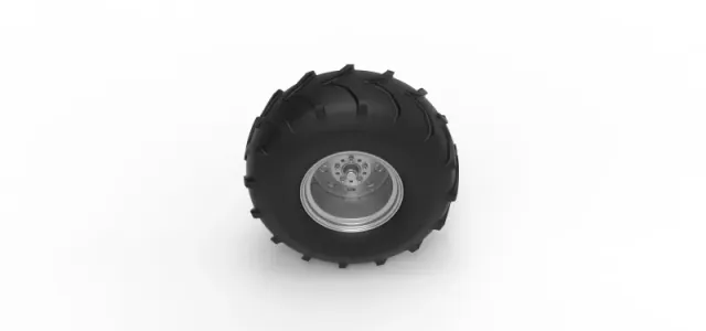 Front wheel from Mud dragster Version 4 Scale 1:25 — Фото 6 из 12