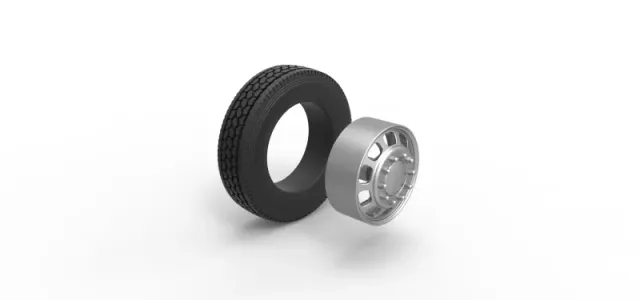 Diecast Front custom wheel of semi truck Version 3 Scale 1:25 — Фото 9 из 12