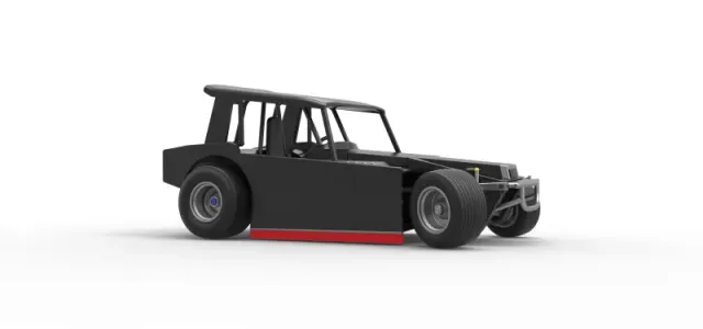 Vintage Dirt Modified stock car V6 while turning Scale 1:25 — Фото 25 из 31