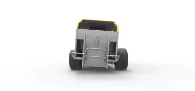 Vintage Dirt Modified stock car V7 while turning Scale 1:25 — Фото 16 из 31