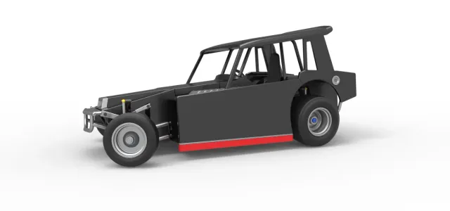 Vintage Dirt Modified stock car V6 while turning Scale 1:25 — Фото 31 из 31