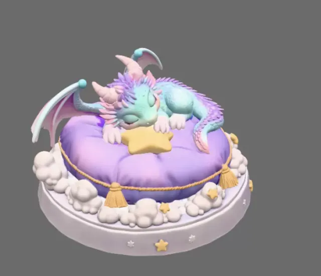 Sleeping Dream Dragon STL File 3D Print — Фото 5 из 10
