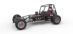 Vintage Dirt Modified stock car Base Version 2 Scale 1:25