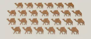 CHRISTMAS CAMEL 3D letters stl file