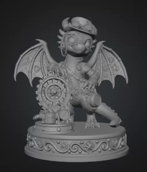 Clockwork Fantasy Dragon STL for 3D Printing — Фото 10 из 11