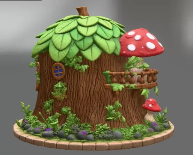 Enchanted Tree House Cottage STL File for 3D Print — Фото 9 из 16