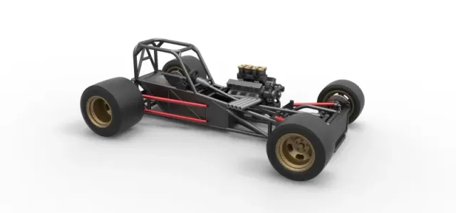 Supermodified front engine race car Base Scale 1:25 — Фото 22 из 31