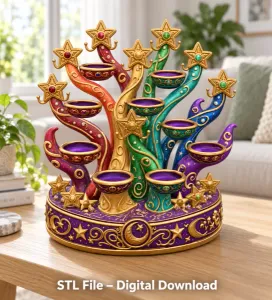 Celestial Star Tree Organizer STL File for 3D Print