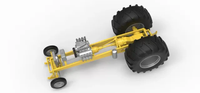 Vintage Pulling tractor Base Version 2 Scale 1:25 — Фото 4 из 24