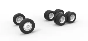 Wheel Set of Vintage GATR Racing Semi truck Scale 1:25