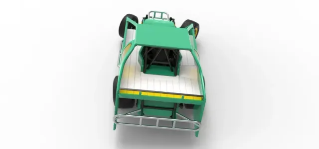 Northeast Dirt Modified stock car while turning V2 Scale 1:25 — Фото 17 из 30