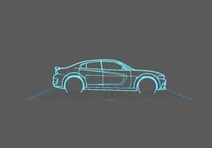 Dodge - Charger Hellcat Widebody Wall Art