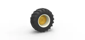 Rear wheel of Vintage Pulling tractor Scale 1:25