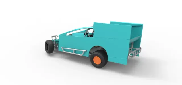 Northeast Outlaw Dirt Modified stock car while turning 1:25 — Фото 12 из 29