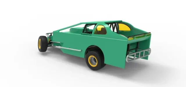 Northeast Dirt Modified stock car while turning V2 Scale 1:25 — Фото 12 из 30