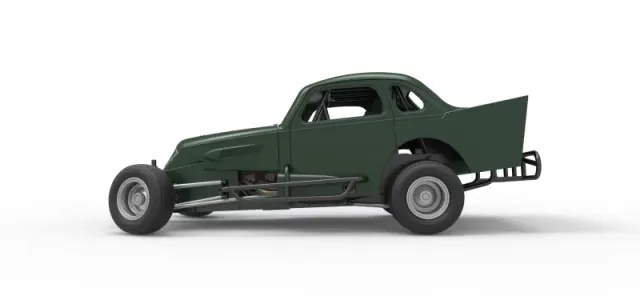 Vintage Dirt Modified stock car while turning Scale 1:25 — Image 9 of 30