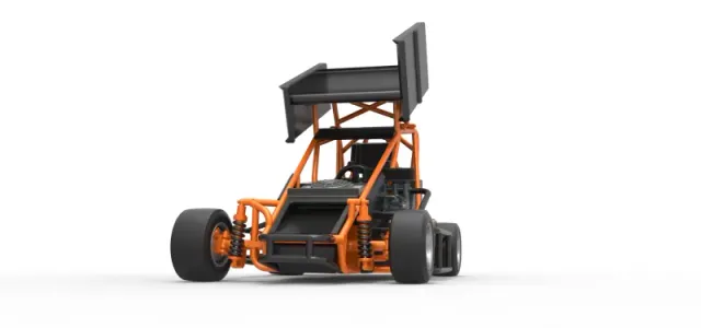 Pavement Winged 600 Micro sprint car Scale 1:25 — Фото 6 из 31