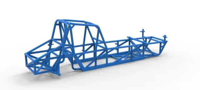 Frame of Vintage Dirt Modified stock car Version 5 Scale 1:25 — Фото 12 из 17