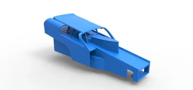 Shell of Vintage Dirt Modified stock car Version 2 Scale 1:25 — Image 15 of 17
