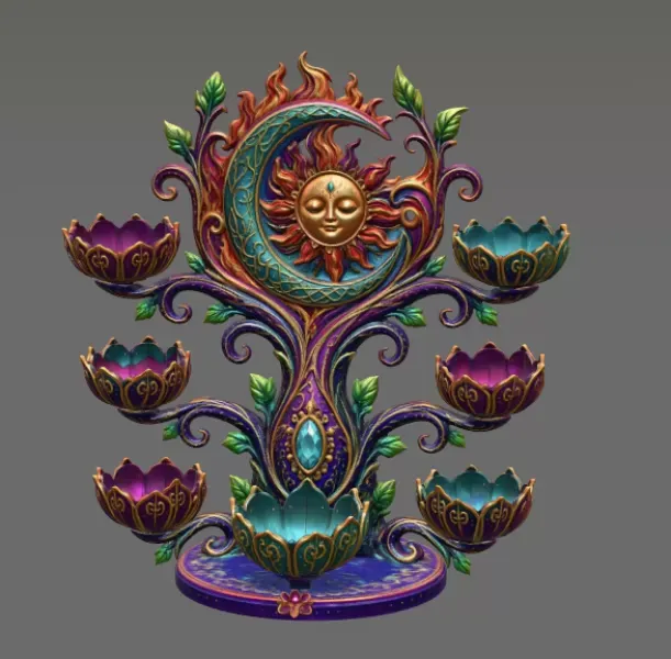 Celestial Sun and Moon Organizer STL File for 3D Print — Фото 7 из 17