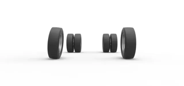 Wheel Set of Big Rig Racing Semi truck Scale 1:25 — Image 3 of 13