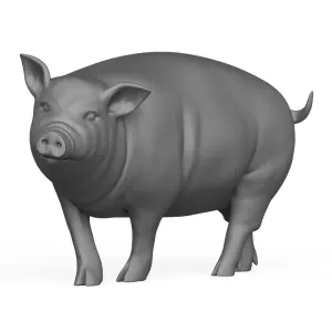 3D Printable Pig Standing Pose