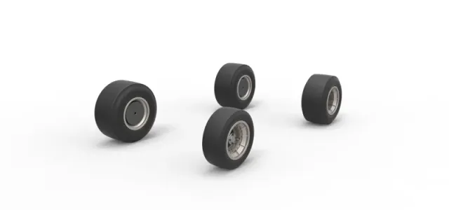 Wheel set of Vintage Asphalt Supermodified V2 Scale 1:25 — Фото 2 из 14