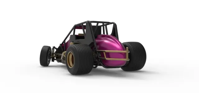 Dirt Silver Crown Car while turning Scale 1:25 — Image 15 of 30