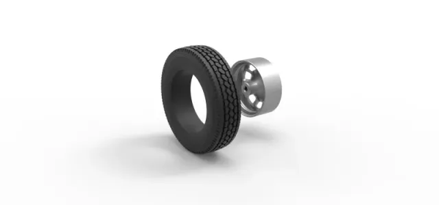 Diecast Front custom wheel of semi truck Version 3 Scale 1:25 — Фото 10 из 12