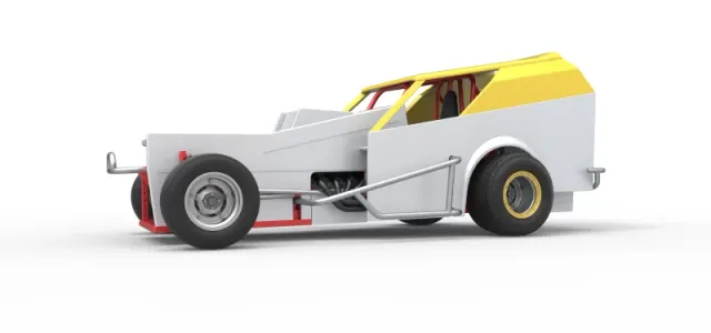 Vintage Dirt Modified stock car Version 7 Scale 1:25 — Image 2 of 27