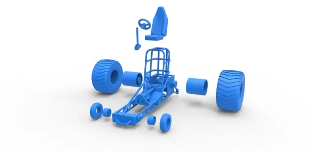 Diecast Chassis of Mini Rod pulling tractor Scale 1 to 25 — Фото 27 из 31