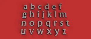 NARK Font lowercase 3D letters STL file
