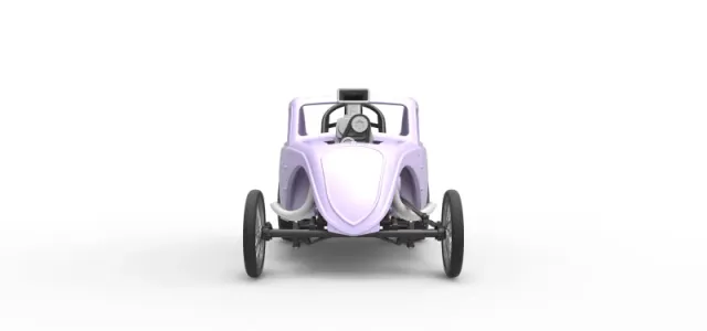 Front engine old school dragster with shell V10 Scale 1:25 — Фото 7 из 26