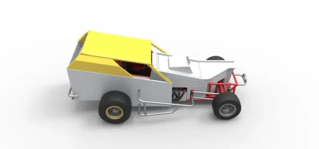 Vintage Dirt Modified stock car Version 7 Scale 1:25 — Image 23 of 27