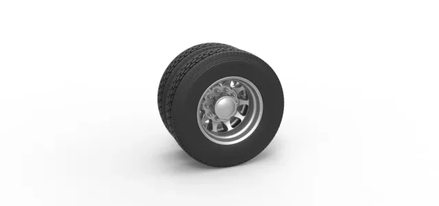 Diecast Rear custom wheel of semi truck Version 5 Scale 1:25 — Фото 12 из 12