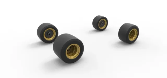Wheel set of Vintage Asphalt Supermodified stock car 1:25 — Фото 9 из 14