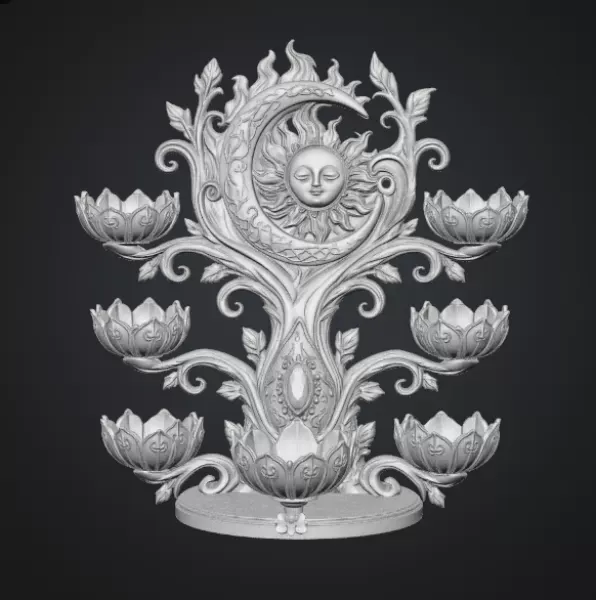 Celestial Sun and Moon Organizer STL File for 3D Print — Фото 13 из 17