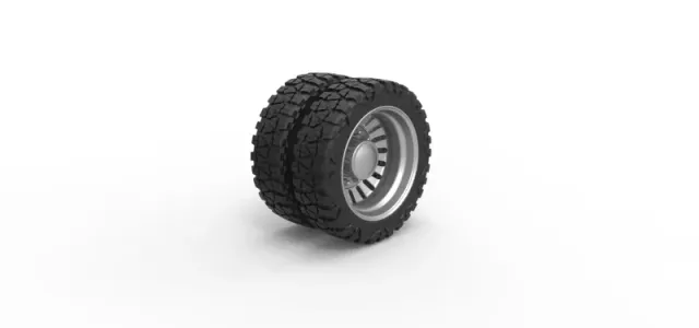 Diecast Rear semi wheel for pickup Version 12 Scale 1:25 — Фото 2 из 12