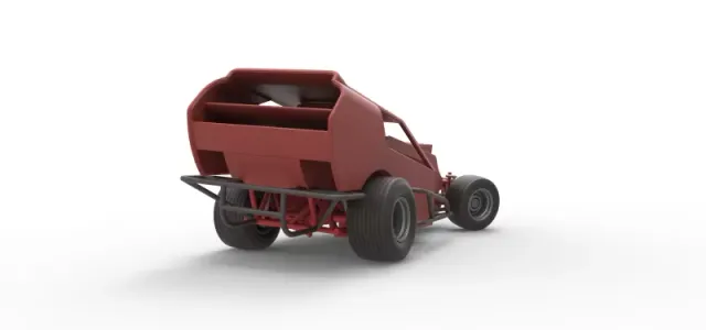 Vintage Dirt Modified stock car Version 4 while turning 1:25 — Фото 19 из 31