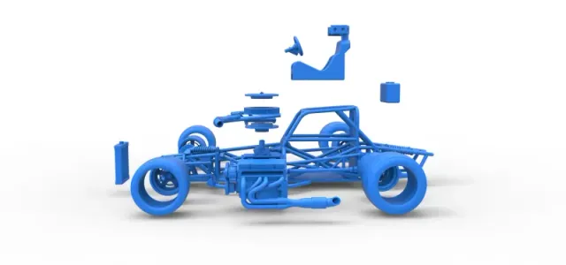 Supermodified front engine race car Base Version 4 Scale 1:25 — Image 29 of 30