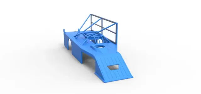 Shell of Asphalt Modified stock car with side wing Scale 1:25 — Image 18 of 27