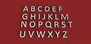 CALIBRI font uppercase 3D letters STL file