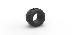 Diecast old school pulling truck tire 2 Scale 1:25