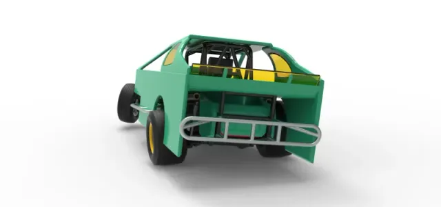 Northeast Dirt Modified stock car while turning V2 Scale 1:25 — Фото 14 из 30