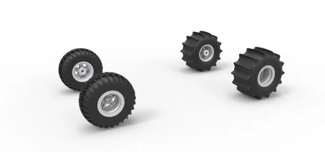 Wheel Set of Uphill Sand Racing Dragster Scale 1:25 — Фото 15 из 15