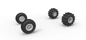 Wheel Set of Uphill Sand Racing Dragster Scale 1:25