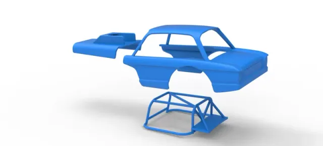 Shell of Vintage Dirt Modified stock car Version 10 Scale 1:25 — Фото 14 из 15