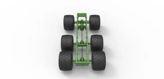 Diecast old school monster truck chassis 6x6 Scale 1:25 — Фото 12 из 31